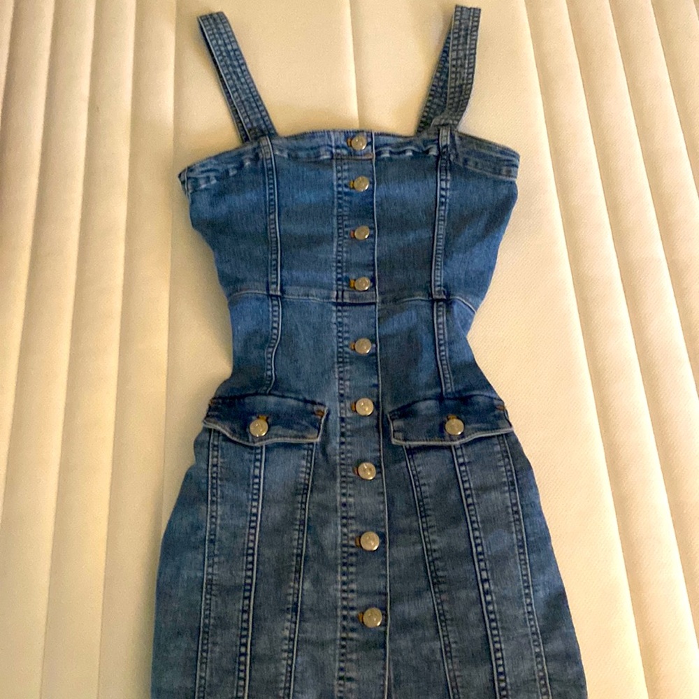 Curvy Blue Denim Dress Never Worn